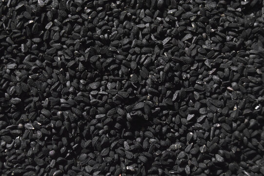 Dry black cumin organic and aromatic, black cumin texture background