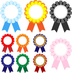 ロゼット（装飾）のイラスト