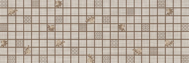 beige fabric textured patterned mosaic background