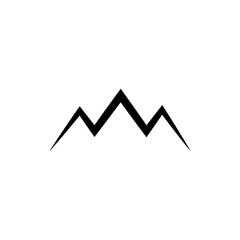 Mountain icon, logo isolated on white background