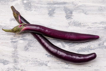 Purple chinese  eggplants