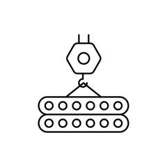 Slab vector outline icon style illustration. EPS 10 file