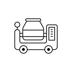 Mixture Machine vector outline icon style illustration. EPS 10 file