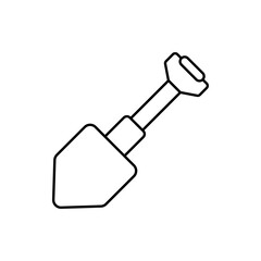 Shovel vector outline icon style illustration. EPS 10 file