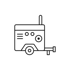 Obraz premium Generator vector outline icon style illustration. EPS 10 file