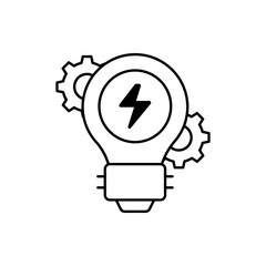 Idea vector outline icon style illustration. EPS 10 file
