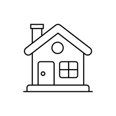 Home vector outline icon style illustration. EPS 10 file