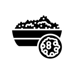 Obraz premium quinoa groat glyph icon vector. quinoa groat sign. isolated contour symbol black illustration
