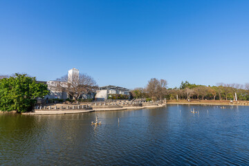 Fototapeta premium Taichung Metropolitan Park, an urban park in Xitun District, Taichung City, Taiwan.