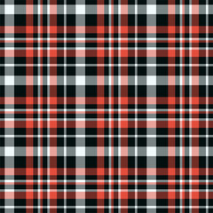 Plaid seamless pattern. Vector background of textile ornament. Flat fabric design.