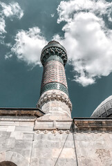 Minaret of Yesil Cami or The Green Mosque in Iznik