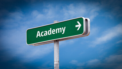 Street Sign to Academy