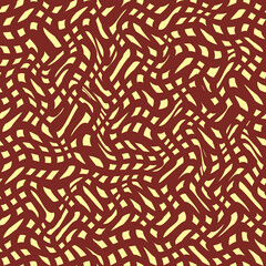 Vector, Seamless, Two-Color Image of Curved Stripes That Form a Kind of Lattice