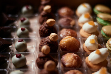 box of pastries for coffee or tea 
