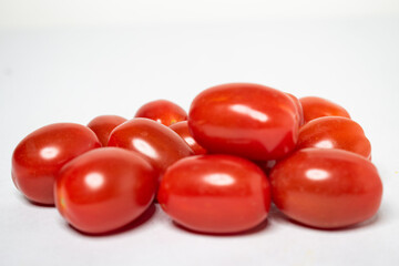 Sida Tomatoes on white background.
