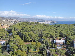 Fototapeta na wymiar Aerial view of La Herradura, Spain 