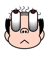 ハゲ,ディフォルメ,かわいい,キモい,目玉,びっくり,インパクト,ギャグ,マンガ,おっさん,おじさん,中年,ビジネスマン,サラリーマン,会社員,バーコードハゲ,顔,頭,中高年,笑顔,40代,アイコン,デフォルメ,驚き,面白い,脱毛,抜け毛,髪,美容,ハゲ頭,キャラクター,明るい,クローズアップ,薄毛,驚く,シンプル,イラスト,ヘアケア,白背景,日本人,男性,宇宙,光,アップ,ベクター,スキンケア,