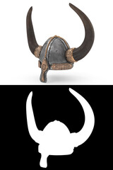 Viking helmet isolated on white v2