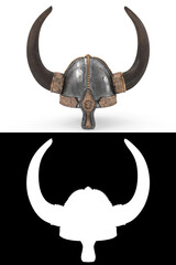 Viking helmet isolated on white v3