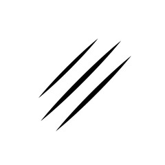 Claws scratches icon, logo isolated on white background