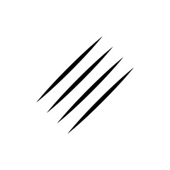 Claws scratches icon, logo isolated on white background