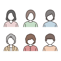 女性 アイコンセット イラスト