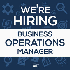 Obraz premium creative text Design (Business Operations Manager),written in English language, vector illustration.
