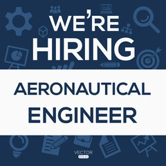 Obraz premium creative text Design (Aeronautical engineer),written in English language, vector illustration.