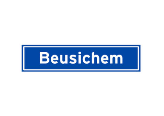 Beusichem isolated Dutch place name sign. City sign from the Netherlands.