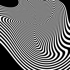 Design monochrome stripy illusion background