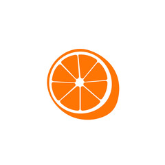 Orange fruit on a white background. Highlight covers. Education for the children. Alternative communication.