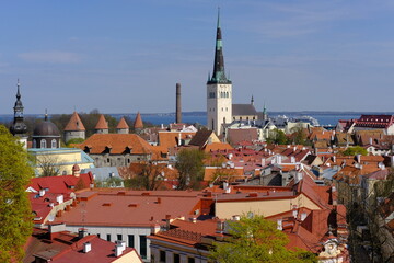 Tallinn city rooftops, Tallinn, Estonia