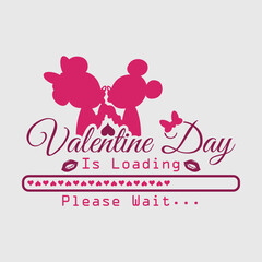 Valentine Day Is Loading Please Wait | Valentine Day | Among Us Love | Love | Valentine Gift | Gift | T-shirt Design | Valentine Quotes | Valentine Design