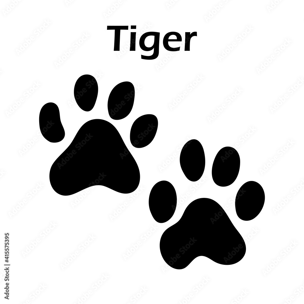 Sticker tiger footprint