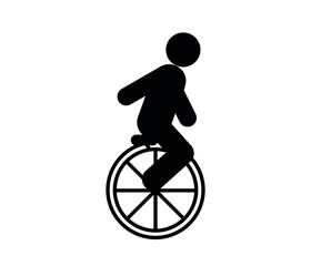 Man cycling vector icon. Editable stroke. Symbol in Line Art Style for Design, Presentation, Website or Apps Elements, Logo. Pixel vector graphics - Vector
