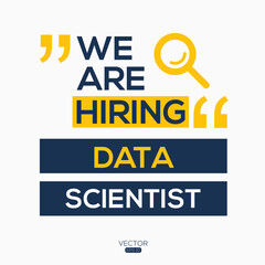 Fototapeta premium creative text Design (Data scientist),written in English language, vector illustration.