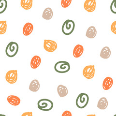 Spring gardening abstract circle pattern in natural colors