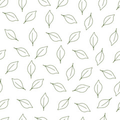 Fototapeta na wymiar Spring gardening abstract leaf pattern in natural colors