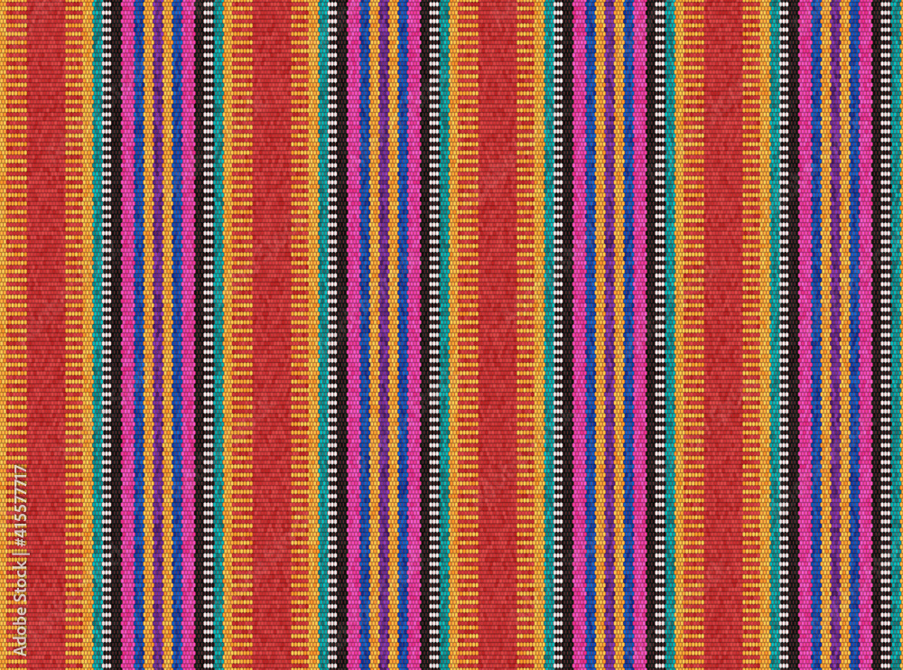 Poster blanket stripes seamless vector pattern. background for cinco de mayo party decor or ethnic mexican 