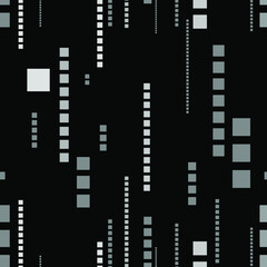 Obraz premium Seamless pattern of dots and colorful geometric shapes 