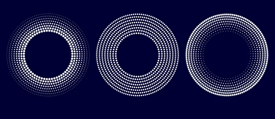 Fotobehang set of halftone dots in circle form © Mykola Mazuryk