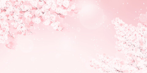 満開の桜のイラスト 春のイメージの背景素材 Wall Mural Tukinoto 満開の桜のイラスト 春のイメージの背景素材 Wall Mural Tukinoto