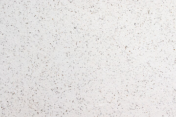 White silk plaster with black spots. Liquid wallpaper on the wall. Texture background.