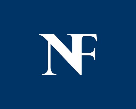NF FN letter logo design vector template
