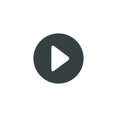 Play button icon in trendy flat style isolated on grey background. Play symbol for your web site design, logo, app, UI. Vector illustration, EPS10.