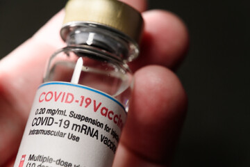 covid-19 coronavirus vaccine bottle vaccination. Healthcare And Medical concept.
