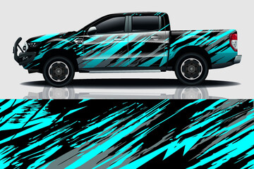 Obraz premium Car wrap graphic racing abstract background for wrap and vinyl sticker