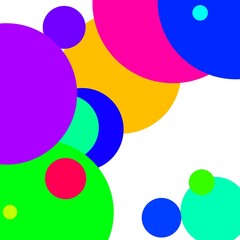 抽象　丸　綺麗　ビビッド　カラフル