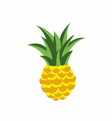 Small yellow pineapple stylized for poster