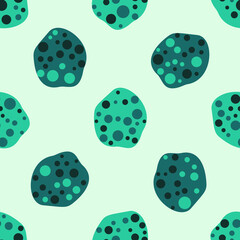 Seamless pattern with hand drawn organic shapes. Beautiful texture for textile, paper print, scrapbooking or wallpaper. Vector illustration. Cute colorful abstract background.